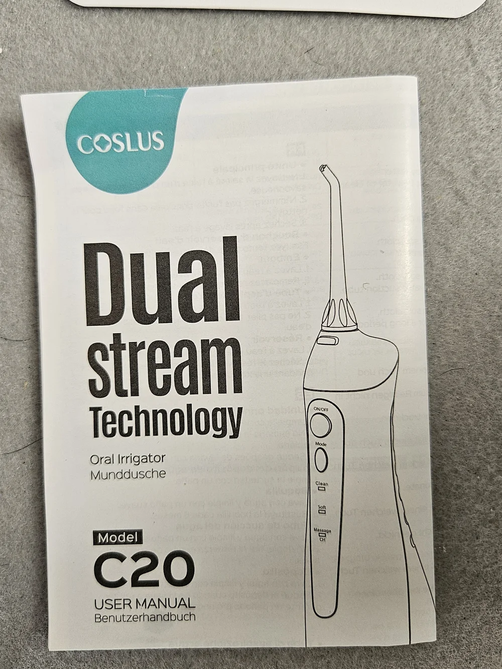 COSLUS C20 Cordless Water Dental Flosser Black